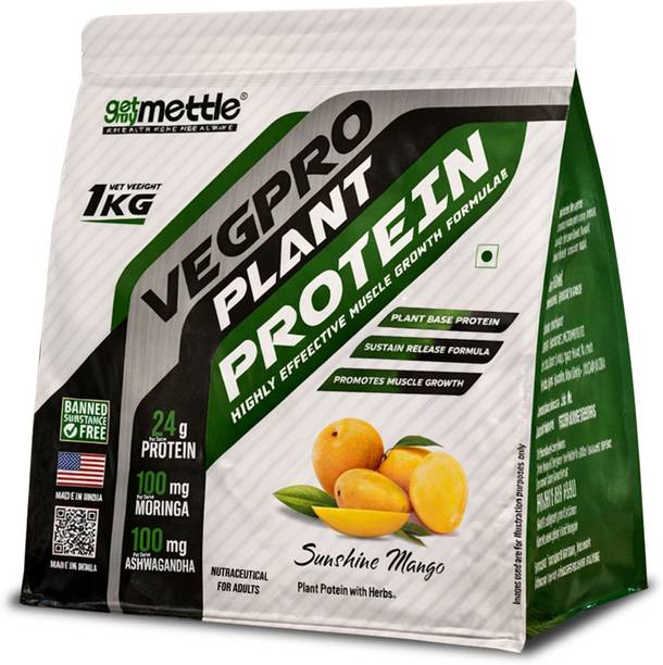 getmymettle Vegpro Vegan Protein Pure Isolate , Low Carbs, Pea Protein | Gluten Free Plant-Based Protein