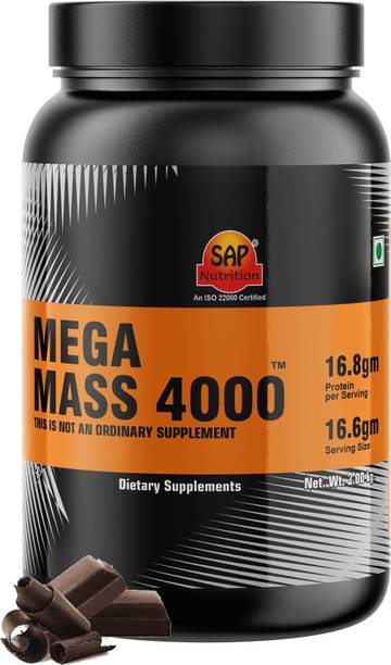 SAP Nutrition Mega Mass 4000 Chocolate Flavor 2kg Weight Gainers/Mass Gainers