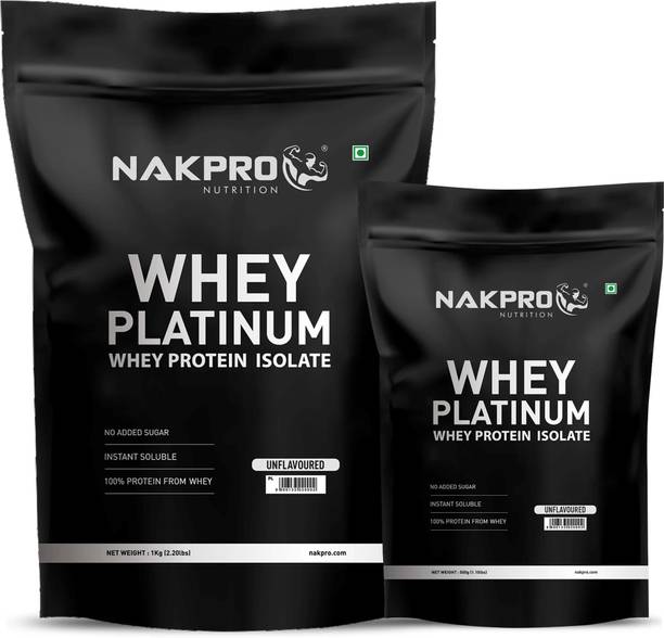 Nakpro Platinum Whey Protein Isolate Supplement Powder with Vitamins & Minerals Whey Protein