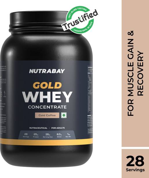 Nutrabay Gold 100% Whey Protein Concentrate with Digestive Enzymes & Vitamin Minerals