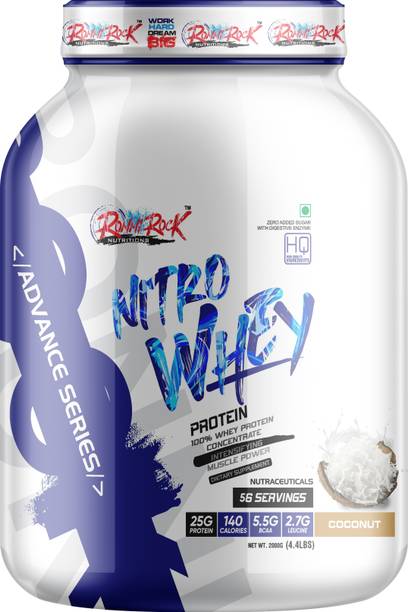 RONNIROCK Nitro Whey Protein 2kg Coconut Flavor 56 Serving Increase strength, Muscle Power Whey Protein