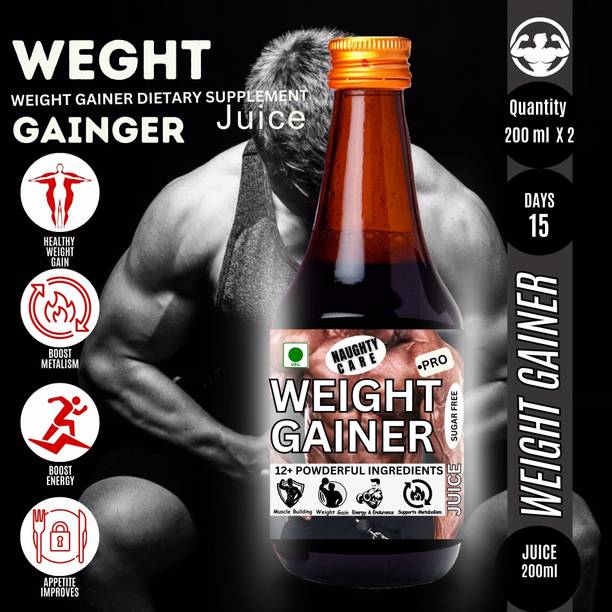 NaughtyCare MegaMass Pro Weight Gain Juice - Natural Muscle Boost Formula Weight Gainers/Mass Gainers