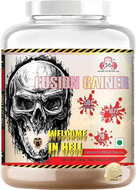 26INCHES NUTRITIONS INC 26Inches Fusion Gainer(Vanilla) Weight Gainers/Mass Gainers