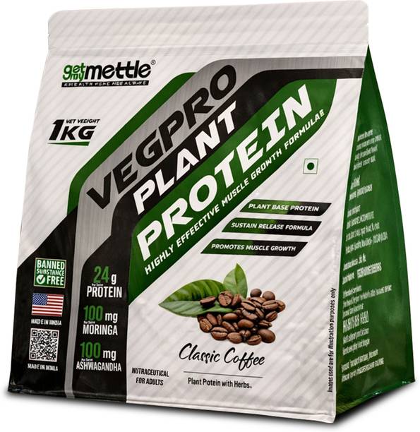 getmymettle Vegpro Vegan Protein Pure Isolate , Low Carbs, Pea Protein | Gluten Free Plant-Based Protein