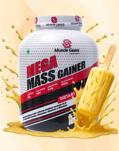 Muscle Gears Mega Mass Gainer 5LBS Malai Kulfi Weight Gainers/Mass Gainers