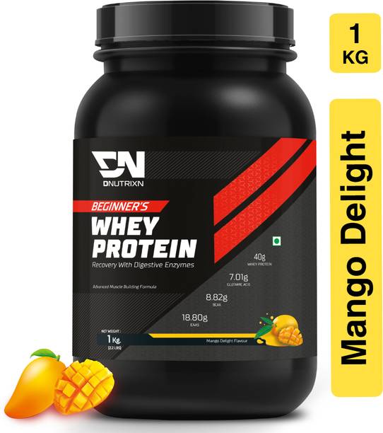 DNUTRIXN Beginner's High Whey Protein with Digestive Enzyme, Multivitamin Whey Protein