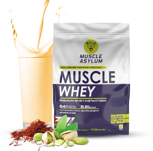 Muscle Asylum Muscle Whey 100% Whey Protein - 24g Protein, 5.29g BCAA -25 Servings Whey Protein