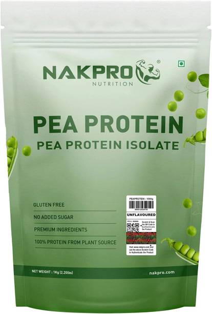 Nakpro Pea Protein Isolate | 26.3g Protein, 4.94g BCAA | Added Minerals, Vegan Friendly Plant-Based Protein