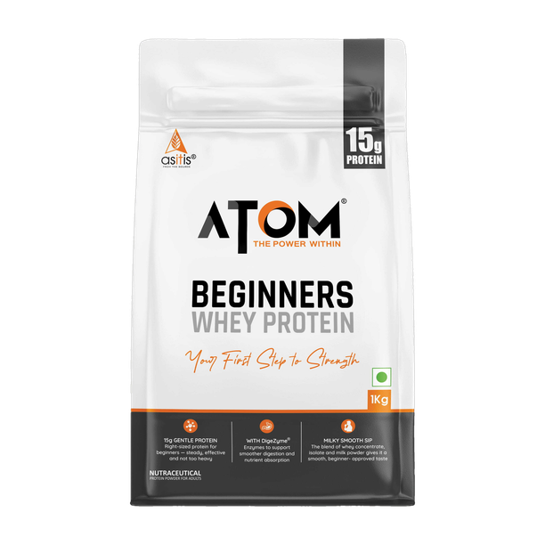 AS-IT-IS Nutrition AS-IT-IS ATOM Beginners Whey Protein 1kg |Double Rich Chocolate Whey Protein