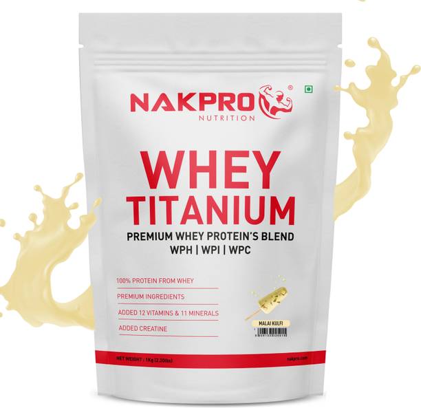 Nakpro TITANIUM Tri Blend Whey Protein Hydro, Isolate & Concentrate Whey Protein