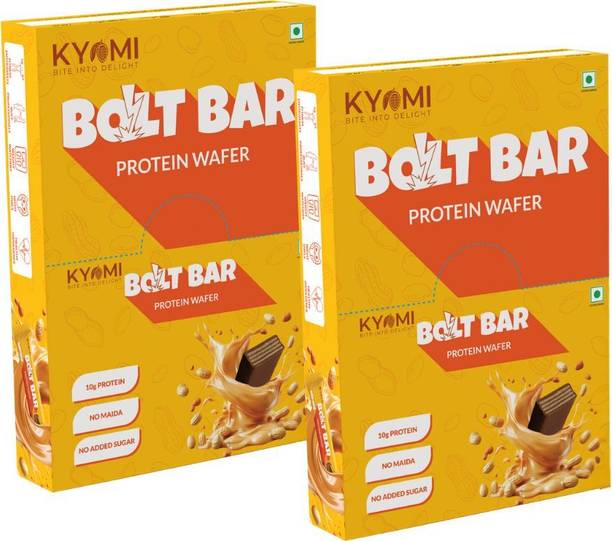 Kyomi Choco Peanut Butter Bolt Bar Protein Wafer Bars (Pack Of 20) Protein Wafer