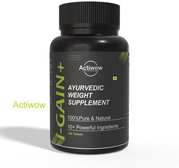 ACTIWOW i-Gain+ I Herbal Muscle Gainer I Supports Healthy Weight & Muscle Gain Weight Gainers/Mass Gainers