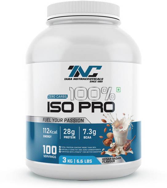TARA NUTRACEUTICALS ISO PRO Whey� Powder, Zero Carbs 1kg, Kesar Badam� Flavour Whey Protein