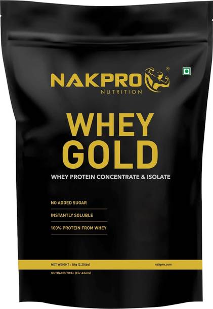 Nakpro Gold Whey Protein Concentrate & Isolate, 25.5g Protein, Trustified Certified Whey Protein