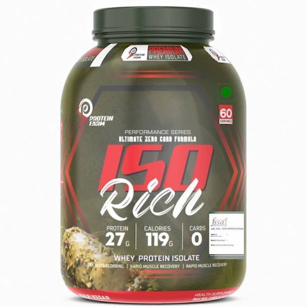 PROTEINFARM Iso Rich Whey Protein Isolate 2Kg Ultimate Zero Carb Formula Whey Protein