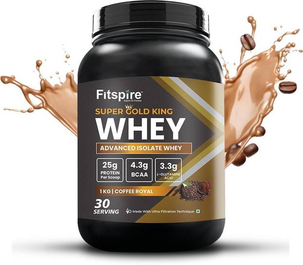 Fitspire Super Gold King Whey Protein Powder- High Protein Blend- Lean Muscle Support Whey Protein