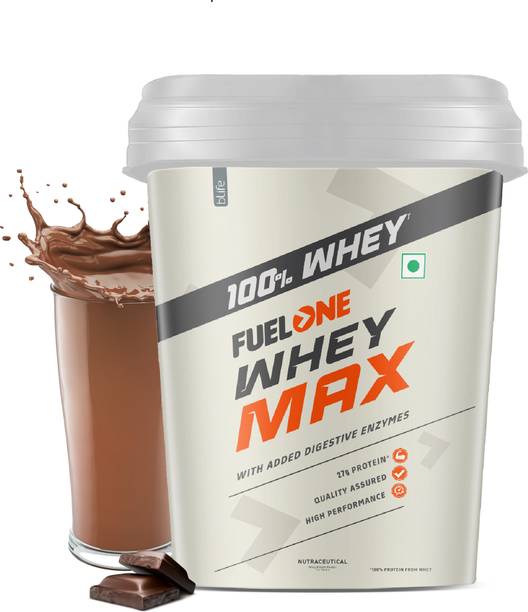 FUELONE Whey Max, Whey Protein Concentrate & Whey Protein Isolate, 27g Protein Whey Protein