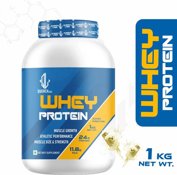 QUENCHLABZ Whey Protein, Muscle Building and Workout Recovery, 24g Protein, 11.8g EAA Whey Protein