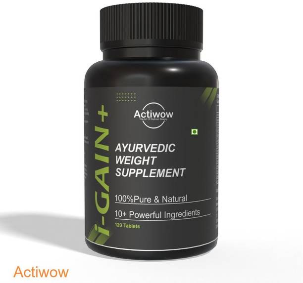 ACTIWOW i-Gain+ I Herbal Muscle Gainer I Promotes Healthy Muscle & Weight Gain Weight Gainers/Mass Gainers