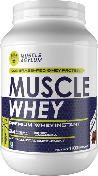 Muscle Asylum Muscle 100%, (25 Servings) - (2.2Lbs) Whey Protein