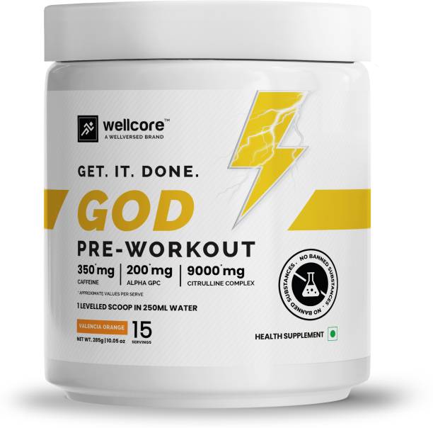 Wellcore God Mode Pre Workout | With Creatine For Intensified Strength, Power & Pumps Pre Workout