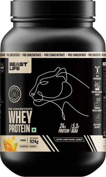 BeastLife 100% Whey Protein | 24g Protein, 5.3g BCAA | Ultrasorb Tech | High Absorption Whey Protein