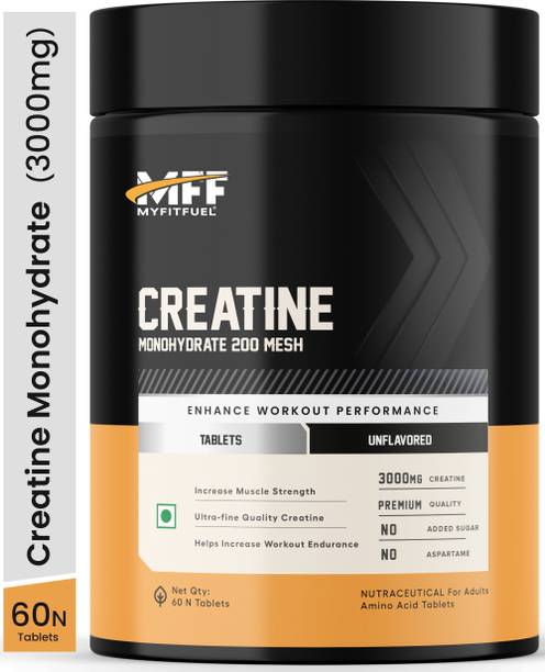 MyFitFuel Creatine Monohydrate 200 Mesh, 60 Capsule (1000mg) Creatine