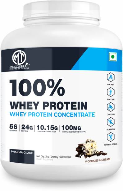 Muscle Trail Whey Protein Concentrate, 24g Protein per Serving,10.15g Essential Amino Acids Whey Protein