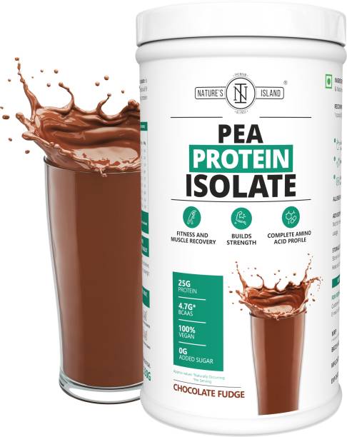 Nature's island Pea Protein Isolate (23 G Protein, 4.4G BCAAs) for Fitness & Muscle Recovery. Plant-Based Protein