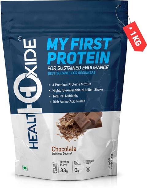 HEALTHOXIDE My First Protein with whey, casein & pea, Chocolate Whey Protein
