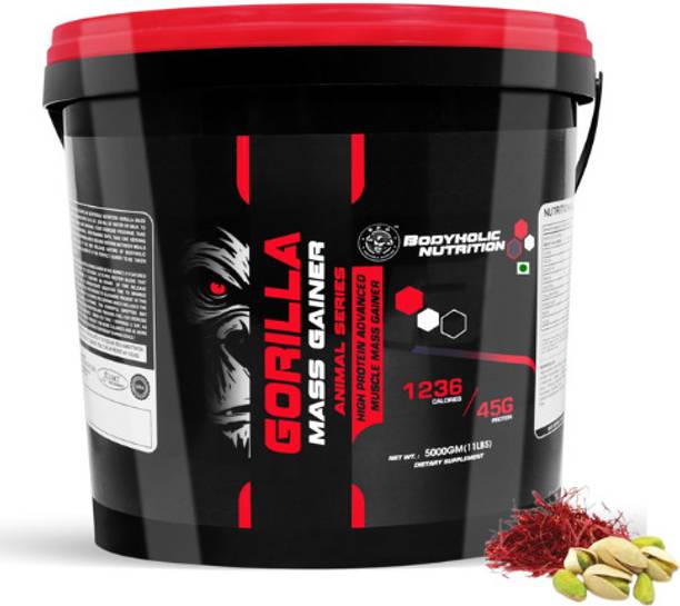 BODYHOLIC NUTRITION GORILLA MASS GAINER HIGH PROTEIN ADVANCE MUSCLE GAIN (4.5KG/10LBS) Weight Gainers/Mass Gainers