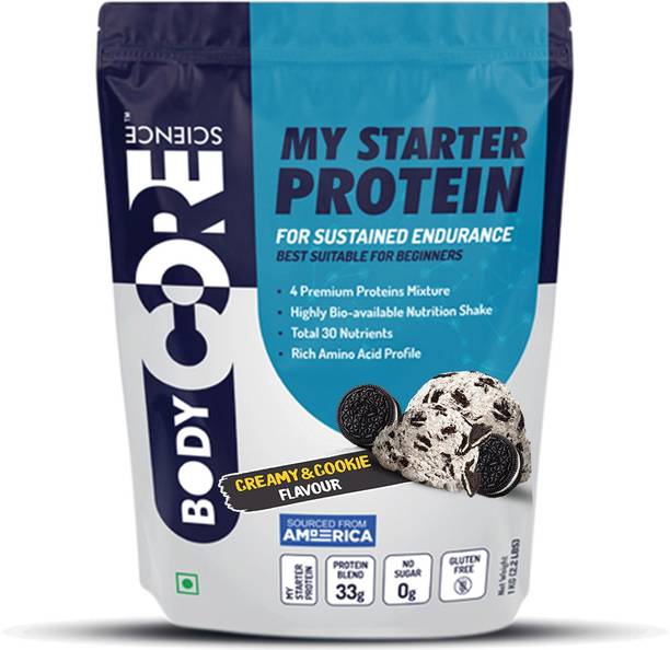 Body Core Science My Starter Protein-1 Kg (Creamy & Cookie) Whey Protein