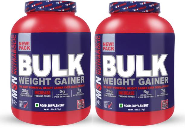 MUSCLE SIZE Nutraboli Bulk Weight Gainer Most Power full Combo Pack 12lbs Weight Gainers/Mass Gainers