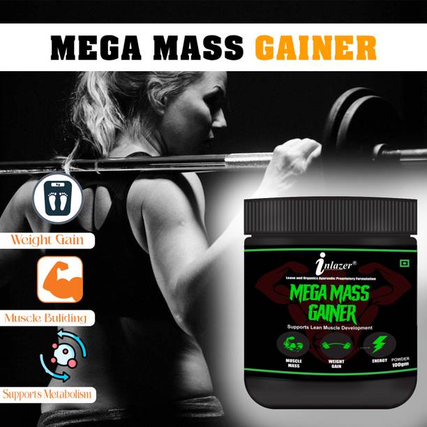 inlazer Mega Mass Weight Gain Powder /Protein Supplement / High Protein Muscles Gainer Weight Gainers/Mass Gainers