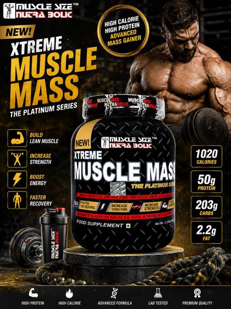 MUSCLE SIZE Xtreme Muscle Mass High Protein Weight Gain Supplement Weight Gainers/Mass Gainers