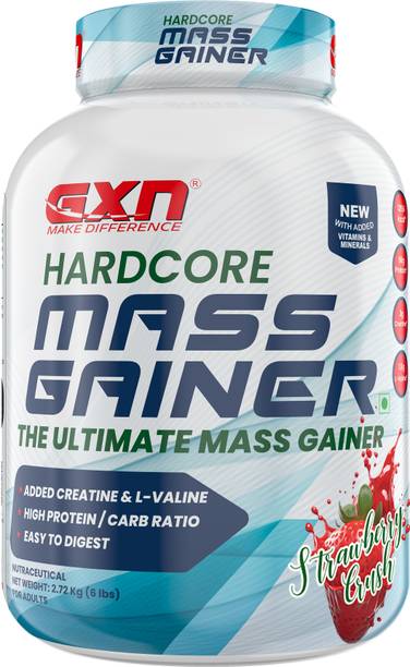 GREENEX NUTRITION Hardcore Mass Gainer Supplement | High Protein For Ultimate Mass Gain | 6 lbs | Weight Gainers/Mass Gainers