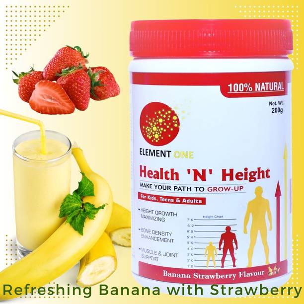 ELEMENT ONE Health N Height Banana with Strawberry Flavor Protein Shake