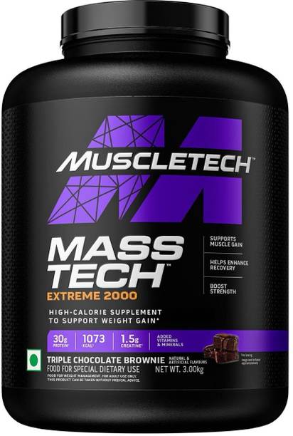 Muscletech Mass Tech Extreme 2000 High Protein Food For Weight Gain Weight Gainers/Mass Gainers