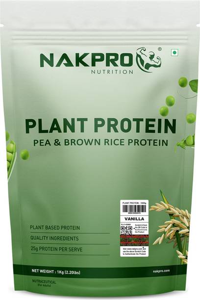 Nakpro Plant protein powder | Pea & Brown rice Blend | 25g Pro | Plant-Based Protein