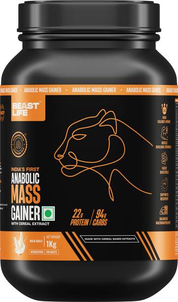 BeastLife High Protein Mass Gainer, 22g protein, 94g Carbs, No Maltodextrin Weight Gainers Weight Gainers/Mass Gainers