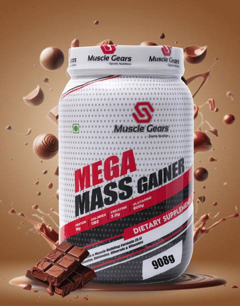 Muscle Gears Mega Mass Gainer 2 lbs Chocolate Whey Protein