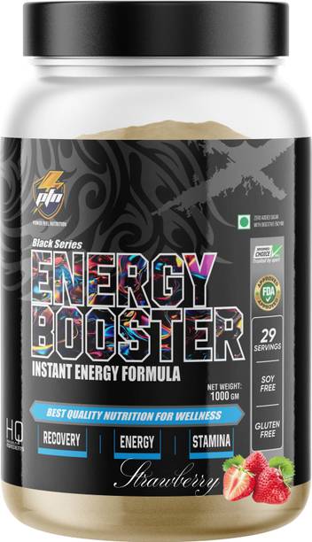 Power Fuel Nutrition Black Series Energy Booster, Instant Energy Drink Energy Bars