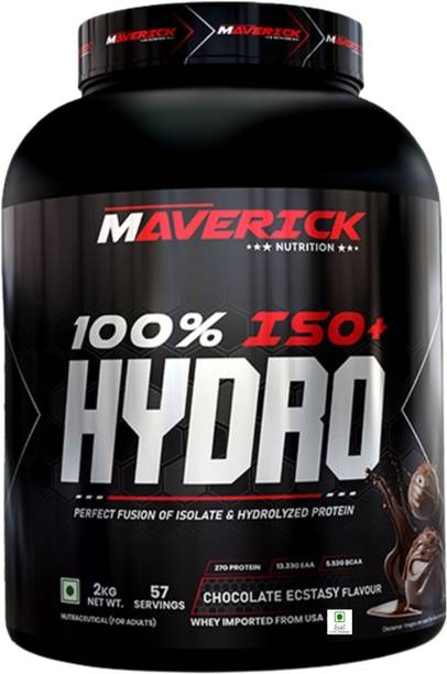 MAVERICK NUTRITION 100% ISO + Hydro , Perfect Fusion of Isolate & Hydrolyzed Protein, 57 Servings Whey Protein