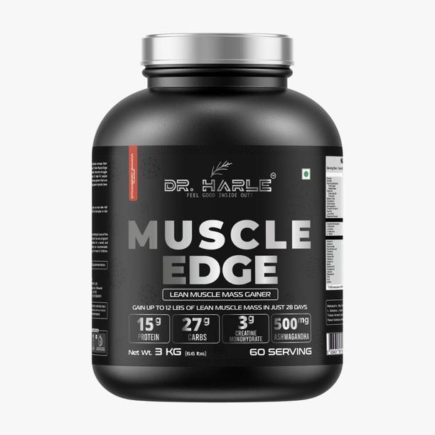 DR. HARLE Muscle Edge Lean | Men & Women | 15g Protein per Serving Weight Gainers/Mass Gainers