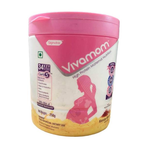 vivamom High Protein Maternal Nutrition Supplement(KESAR BADAM 250GM) Protein Bars