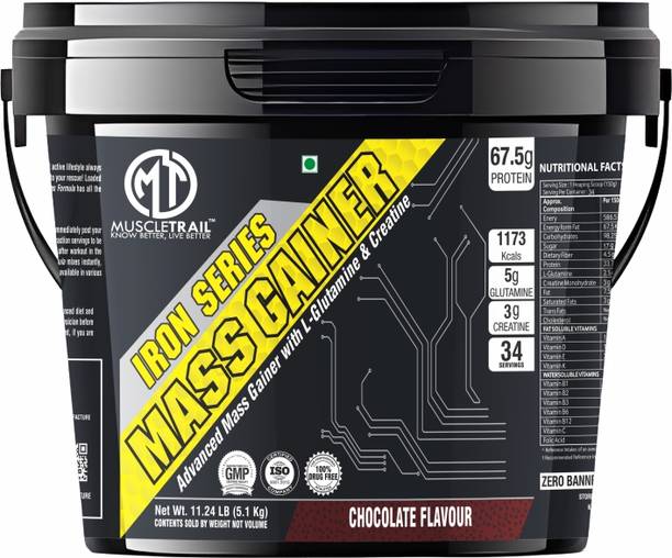 Muscle Trail Iron Series | 586 Kcals | 33.75g Protein | 98.25g Carbs Weight Gainers/Mass Gainers