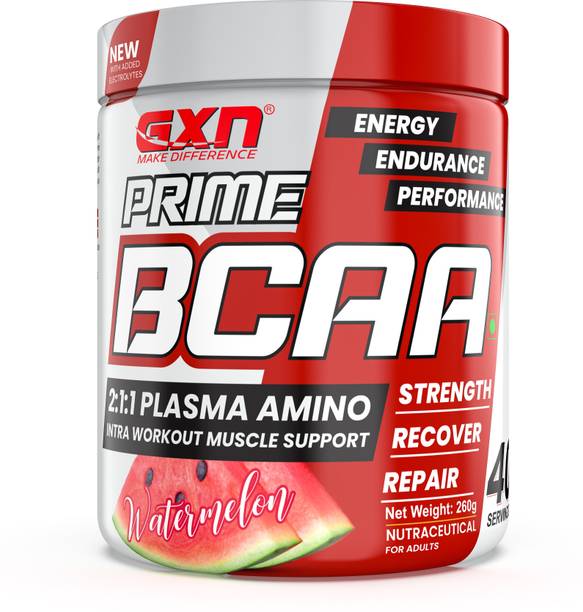 GREENEX NUTRITION Prime BCAA 2:1:1 Plasma Amino Intra Workout Muscle Support For Energy &Endurance BCAA