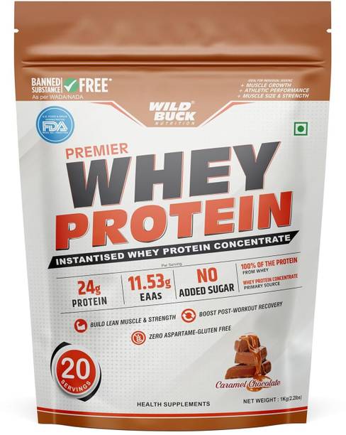 WILD BUCK Premier Whey With High Protein, Amino's & Enzymes For Rapid Muscle Growth Whey Protein