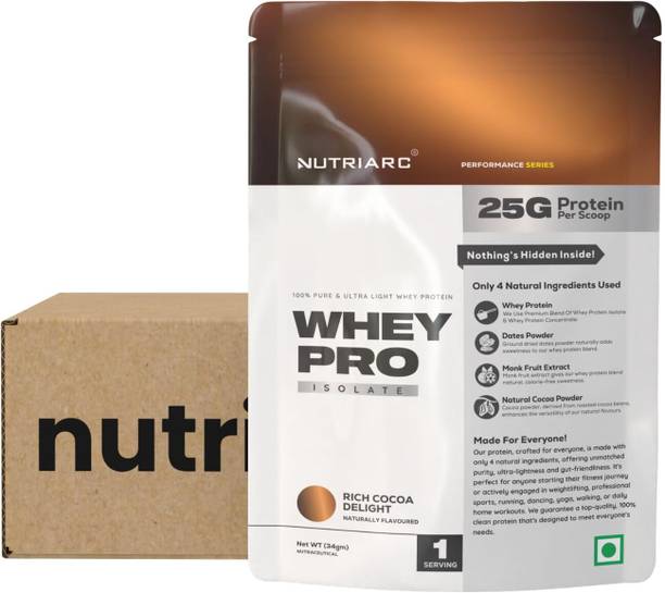 NUTRIARC Pro Isolate 100% Natural Ingredients, No Artificial Flavours & Sweeteners Whey Protein
