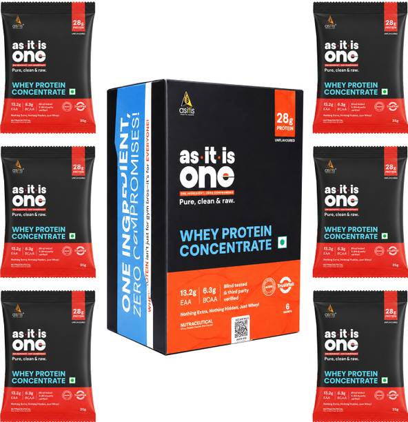 AS-IT-IS Nutrition One Whey Protein Concentrate: 28g Protein/Serve, No Amino Spike OR Heavy Metals Whey Protein
